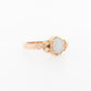 Opal and Pink Champagne Diamond Engagement Ring