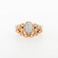 Pink Champagne and White Diamond Wedding Ring