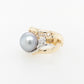 Pearl, Champagne and White Diamond Ring