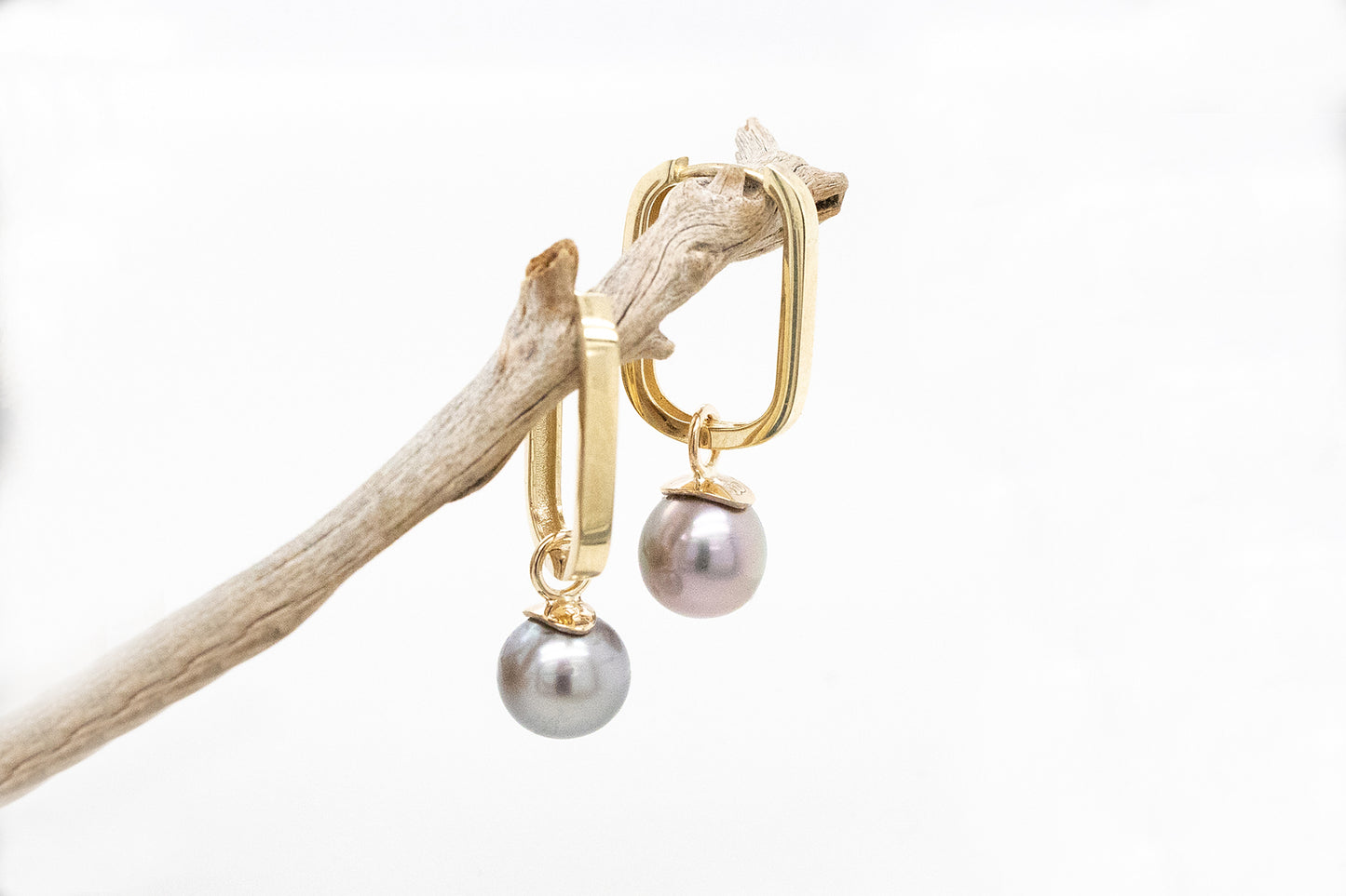 Pearl Huggie Earrings