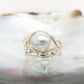 Baroque Pearl Ring with Champagne and White Diamonds