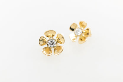 Geraldton Wax Studs with Diamonds 
