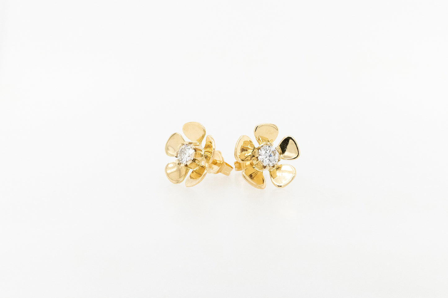 Geraldton Wax Studs with Diamonds 