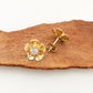 Geraldton Wax Studs with Diamonds 