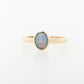 White Cabochon Opal  Ring 