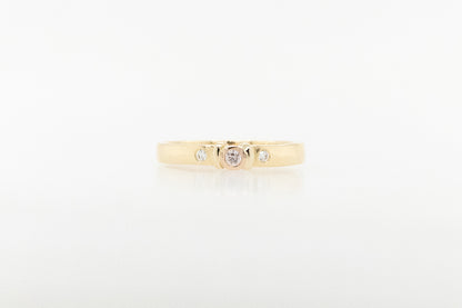 Beaten Look Pink and White Diamond Ring 