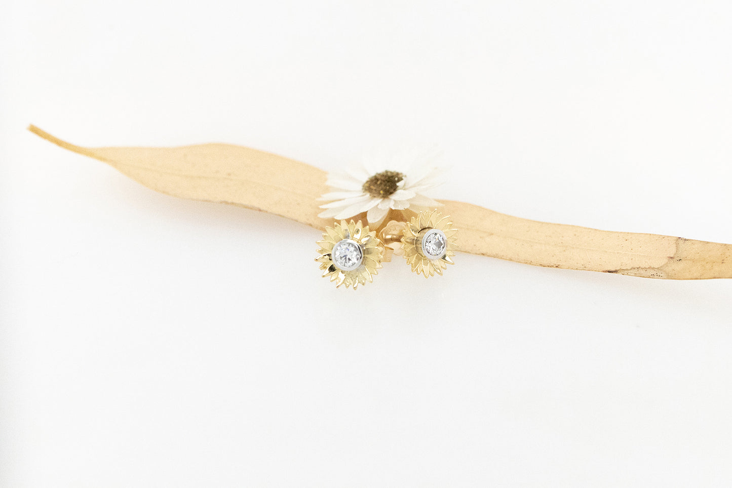 Diamond Everlasting Flower Stud Earrings
