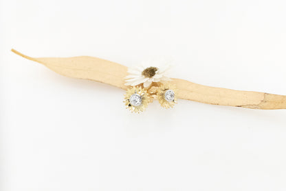 Diamond Everlasting Flower Stud Earrings