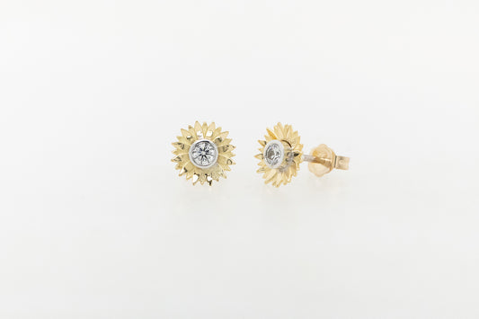 Diamond Everlasting Flower Stud Earrings