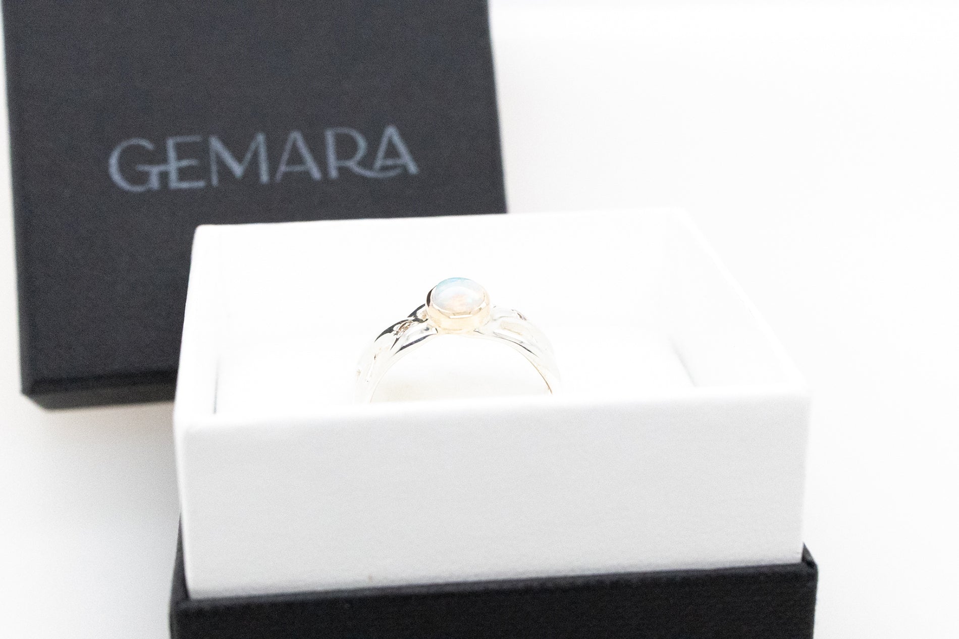 Opal and Champagne Diamond Ring