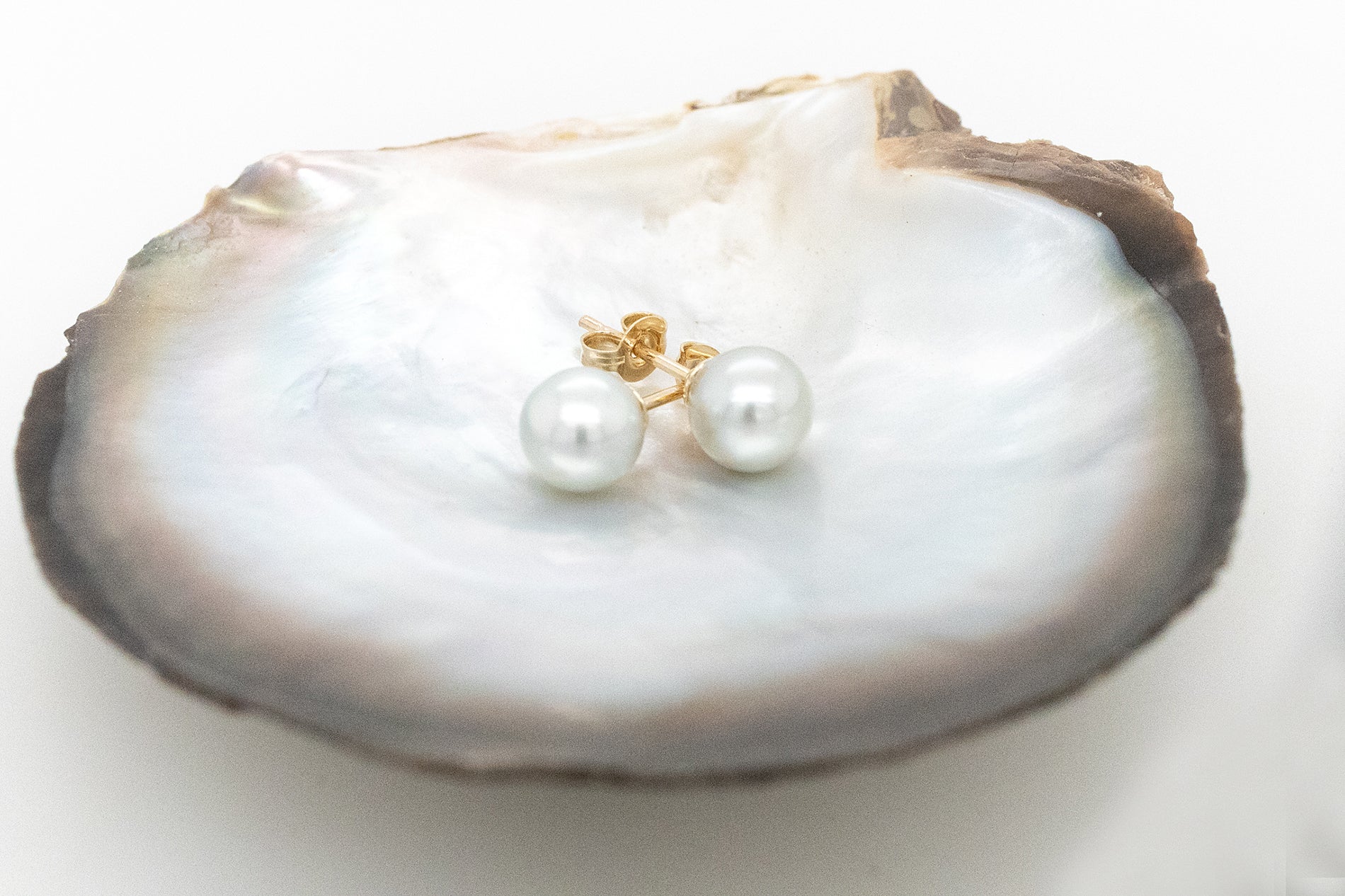 Akoya Pearl Stud Earrings 6-7mm