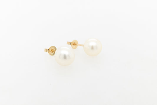 Akoya Pearl Stud Earrings 7.7mm