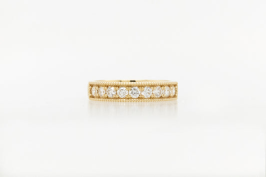 0.05ct Milgrain Wedding Ring