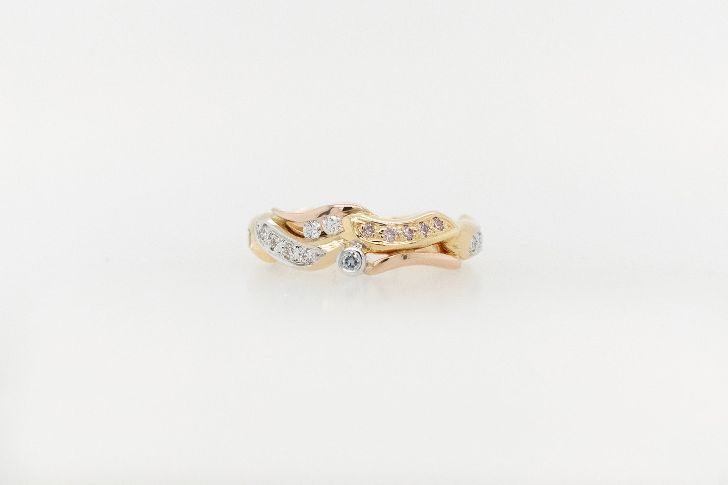 Argyle Swirl Diamond Ring