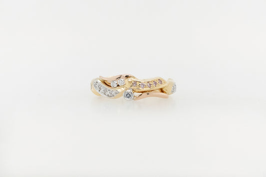 Argyle Swirl Diamond Ring