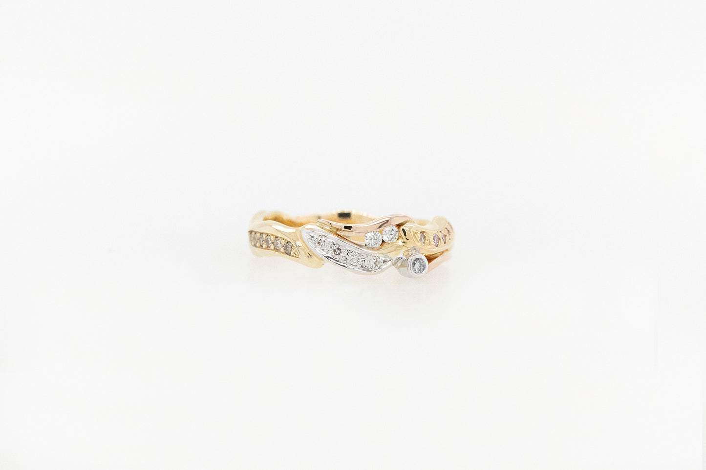 Argyle Swirl Diamond Ring