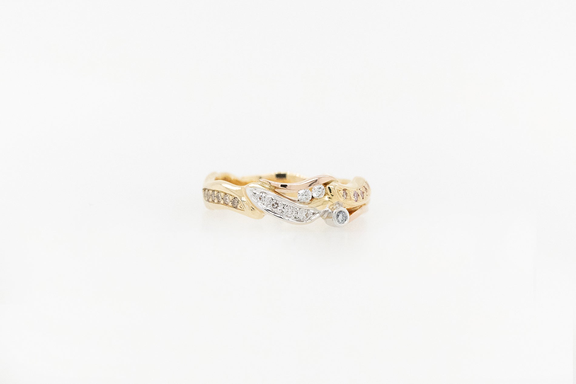 Argyle Swirl Diamond Ring