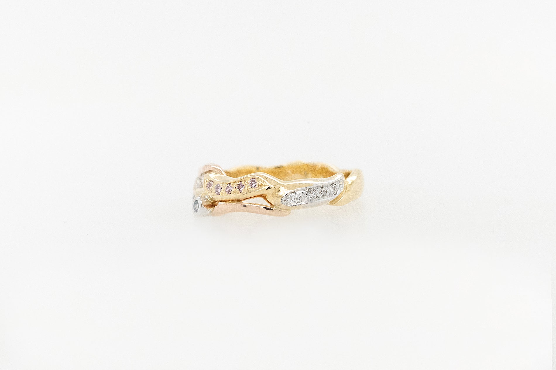 Argyle Swirl Diamond Ring