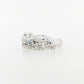 French Knitted Aquamarine and Diamond Ring