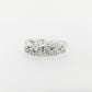 French Knitted Aquamarine and Diamond Ring