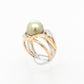 Abrolhos Pearl & Diamond Three Tone Ring