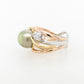 Abrolhos Pearl & Diamond Three Tone Ring
