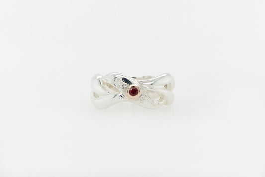 Hand Engraved Ruby Ring