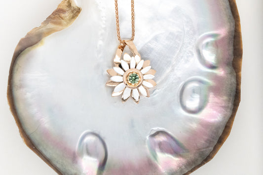 Everlasting Mother of Pearl & Sapphire Pendant