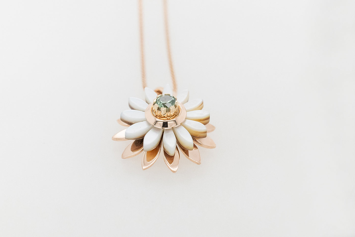 Everlasting Mother of Pearl & Sapphire Pendant