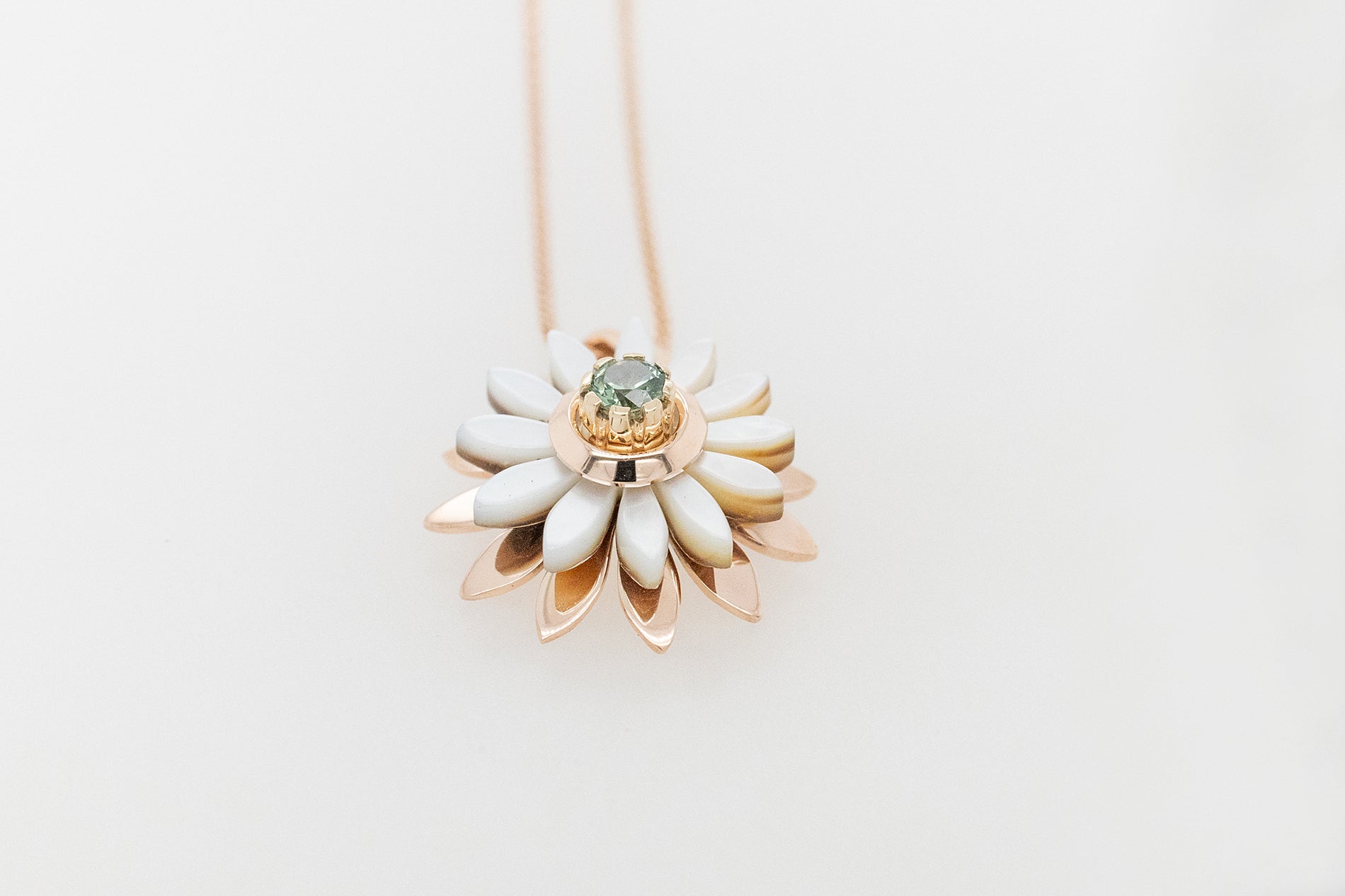 Everlasting Mother of Pearl & Sapphire Pendant