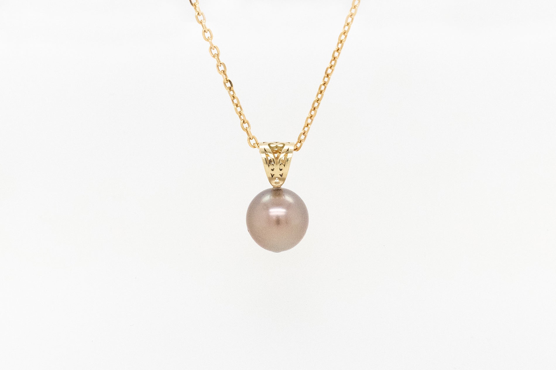 Pearl Drop Pendant with Filigree Bale