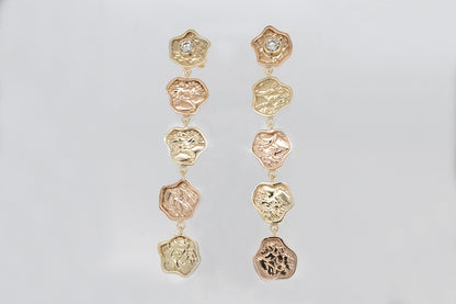 Island Stud Earrings with Diamond. 