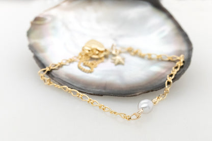Starfish & Abrolhos Keshi Pearl Locket Bracelet