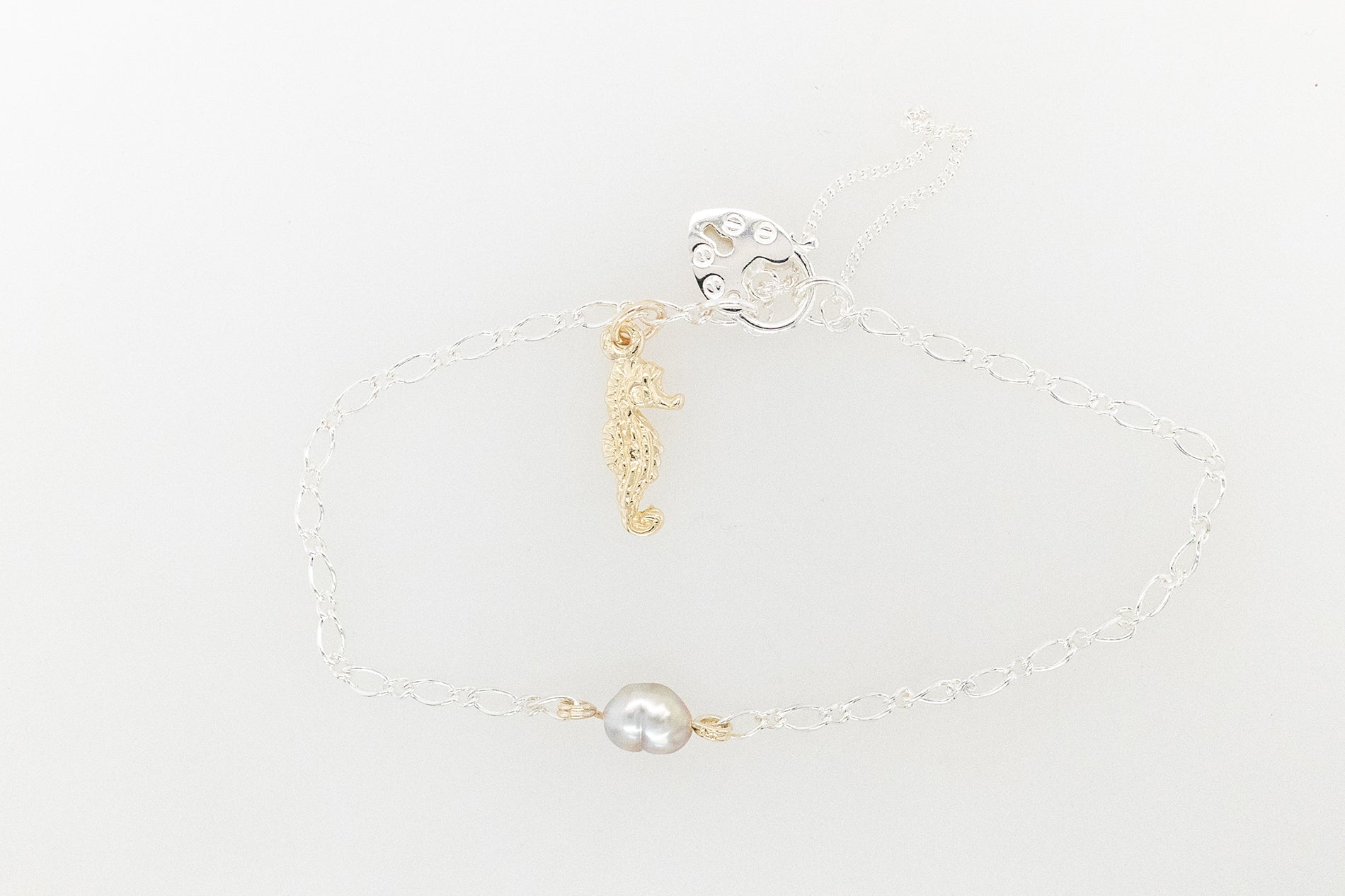 Seahorse & Abrolhos Keshi Pearl Locket Bracelet