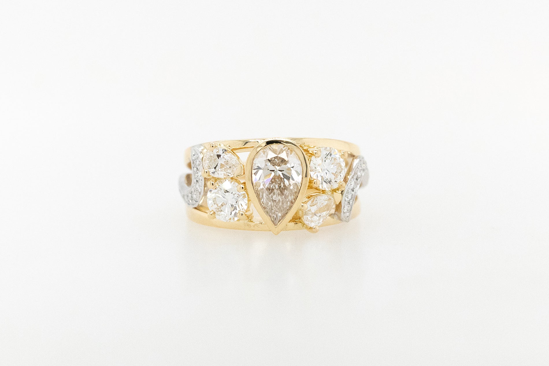Natural Diamond Cluster Dress Ring