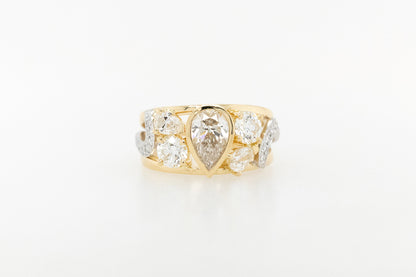 Natural Diamond Cluster Dress Ring