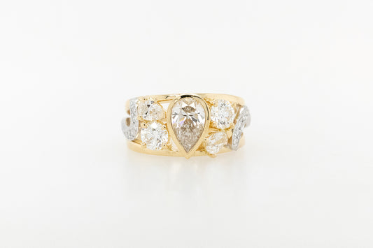 Natural Diamond Cluster Dress Ring
