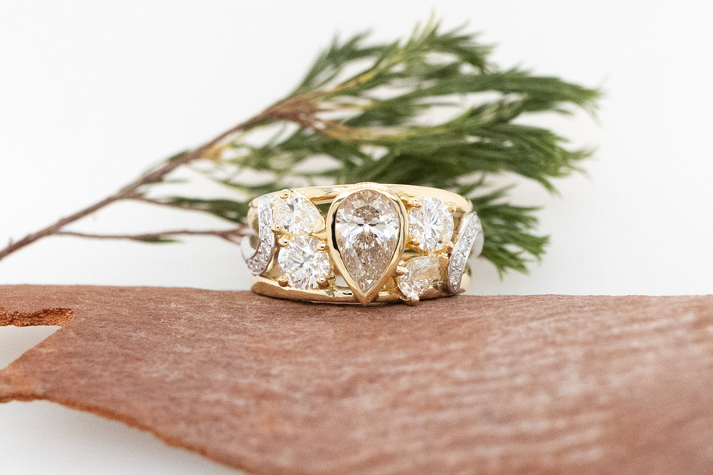 Natural Diamond Cluster Dress Ring