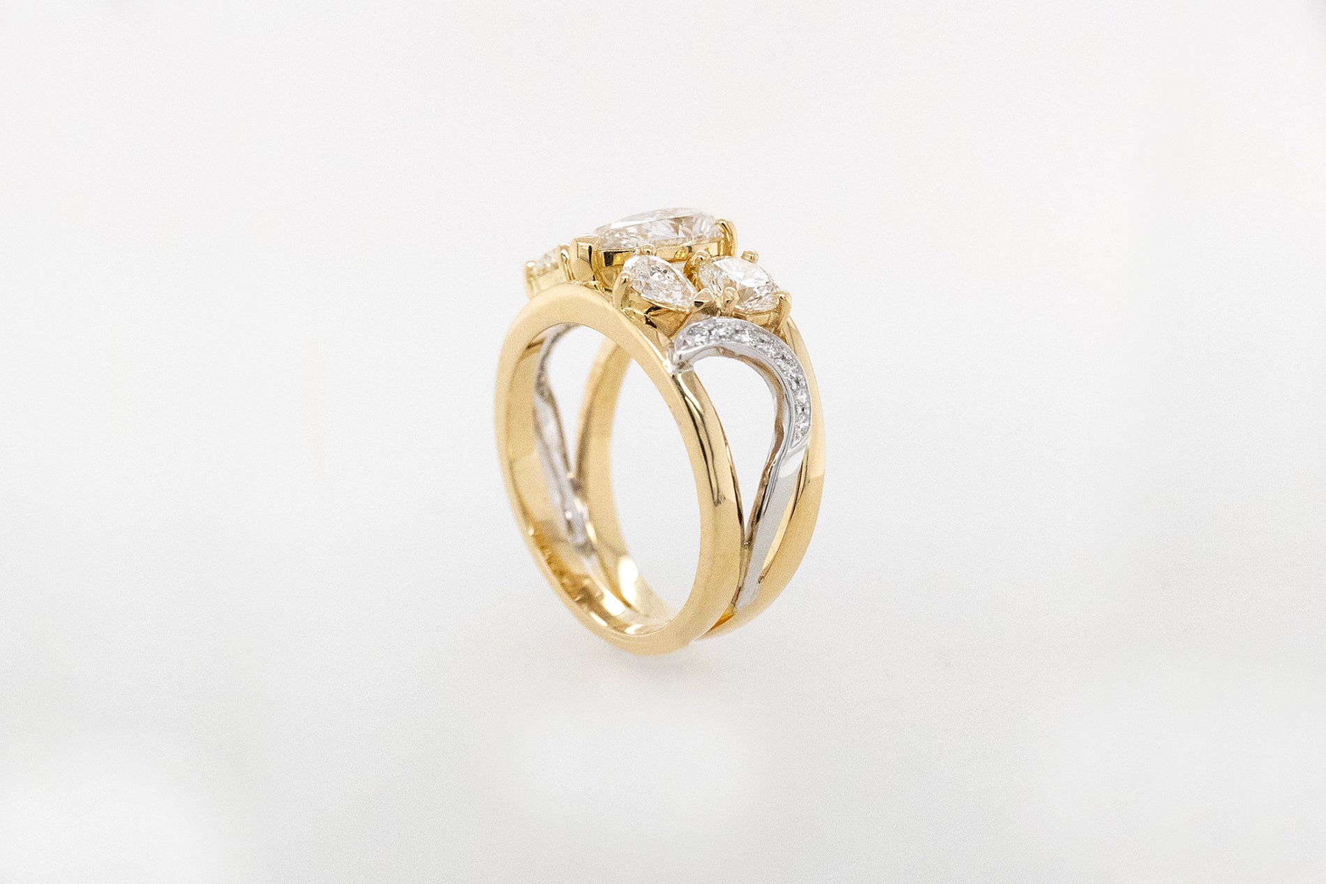 Natural Diamond Cluster Dress Ring