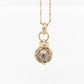 Embossed & French Knitted Pearl Pendant