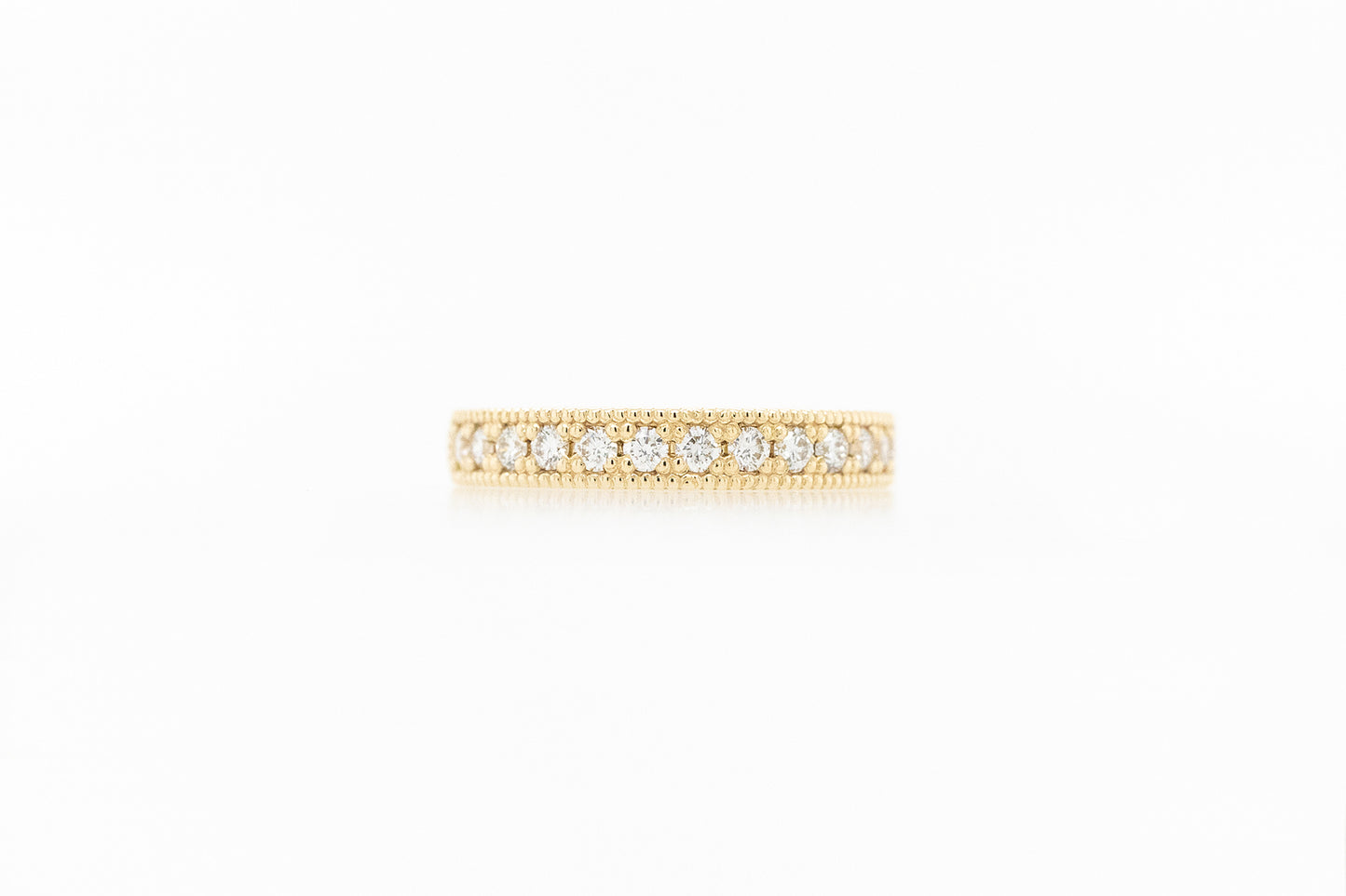 Milgrain-Set Wedding Ring 0.03ct
