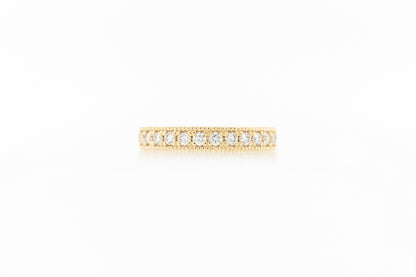 Milgrain-Set Wedding Ring 0.03ct