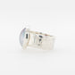 Embossed Thick Mabe Pearl Ring 
