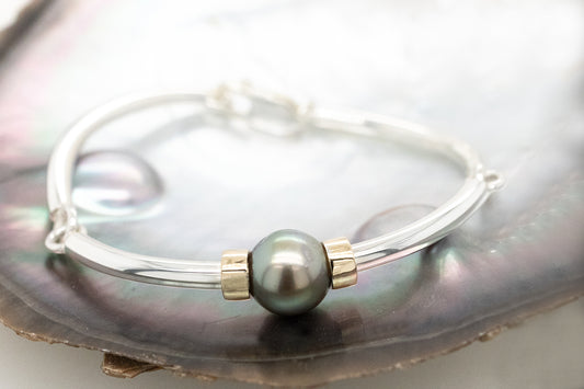 Two Tone Abrolhos Pearl Bangle