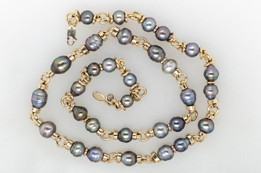 Abrolhos Pearl Chain Linked Necklace