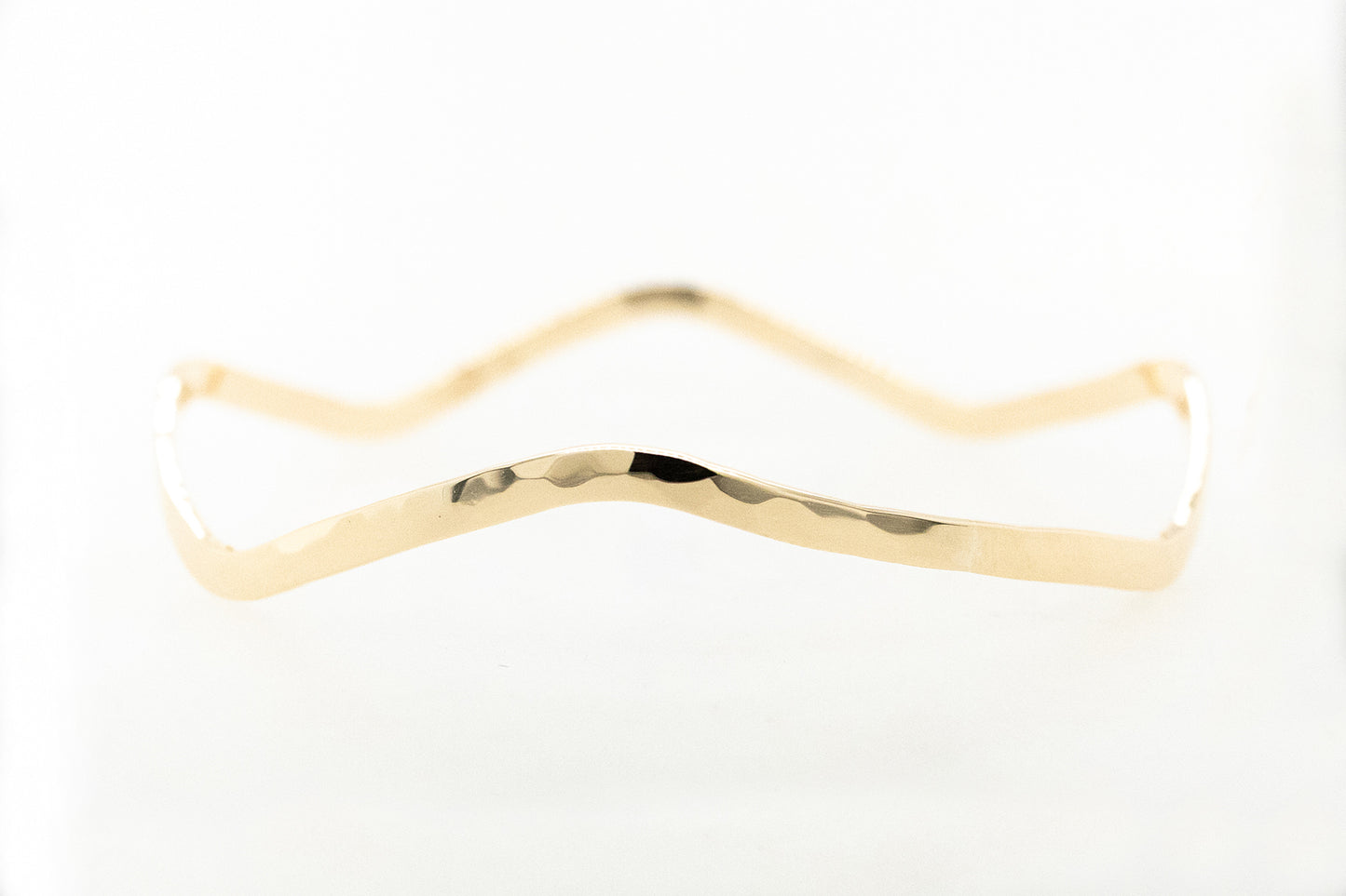 Beaten Finish Wavey Bangle 