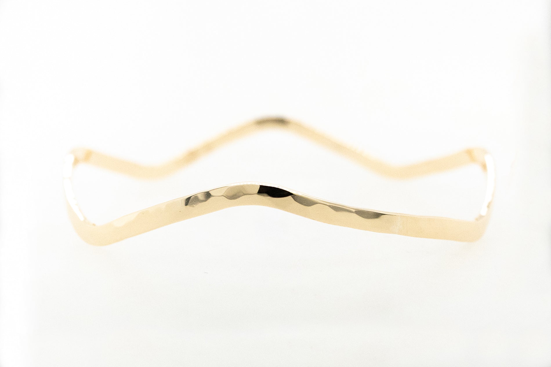 Beaten Finish Wavey Bangle 