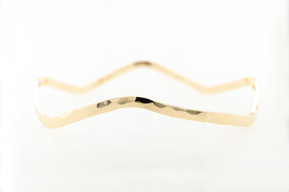 Beaten Finish Wavey Bangle 