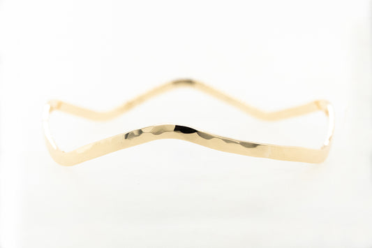 Beaten Finish Wavey Bangle 