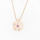 Geraldton Wax & Garnet Flower Pendant
